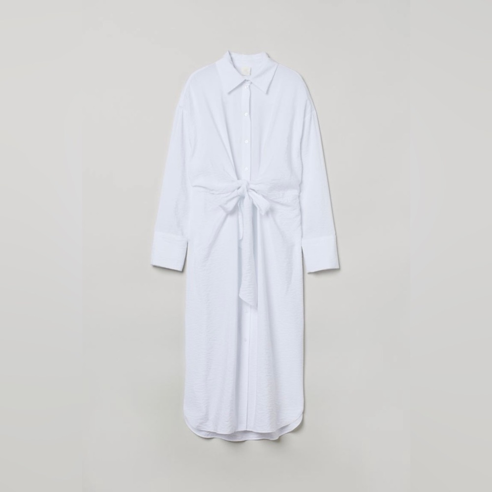 H&M Tie Front Shirt Dress